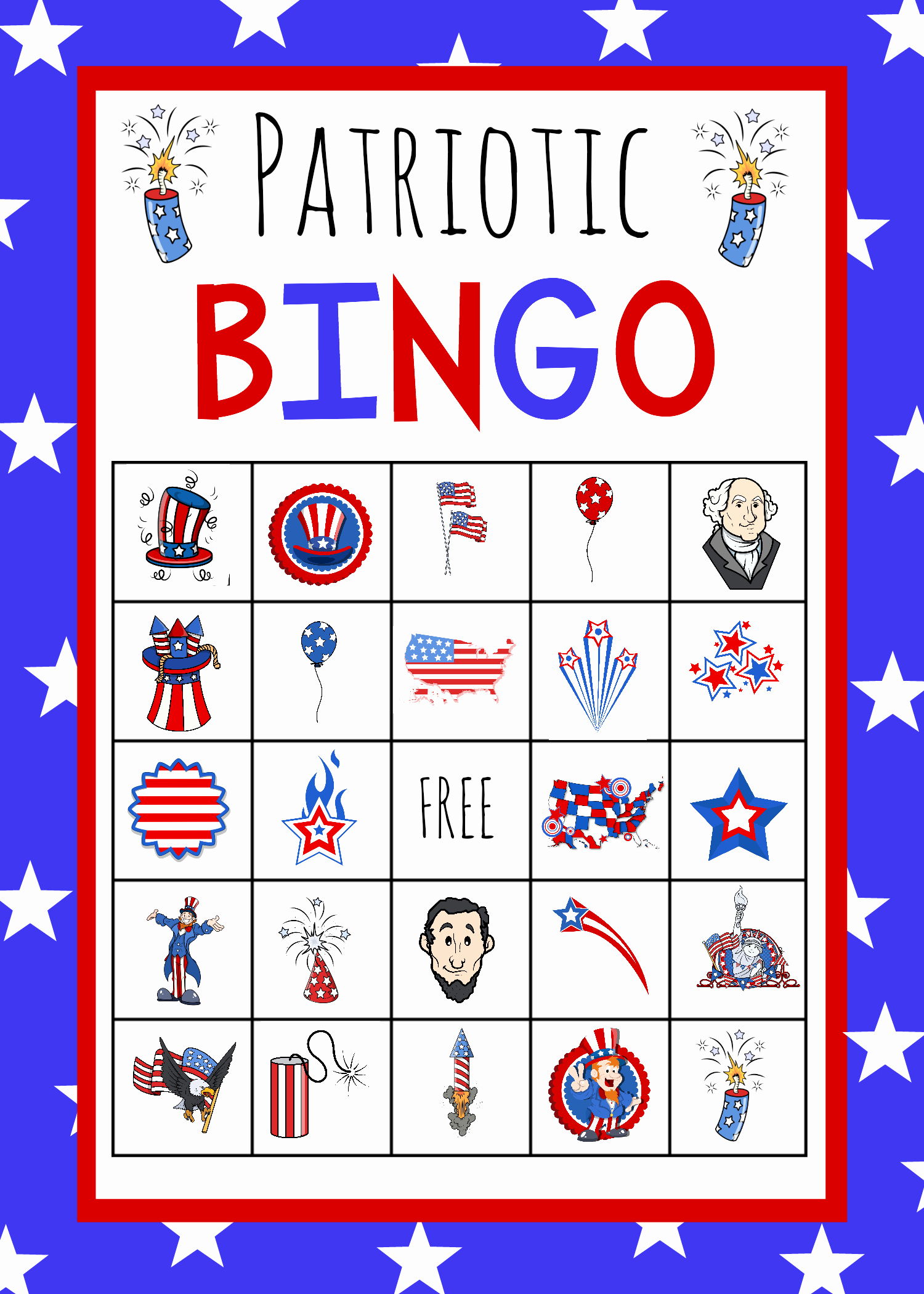 4th Of July Cards Printable Unique Patriotic 4th Of July Bingo Game to Print
