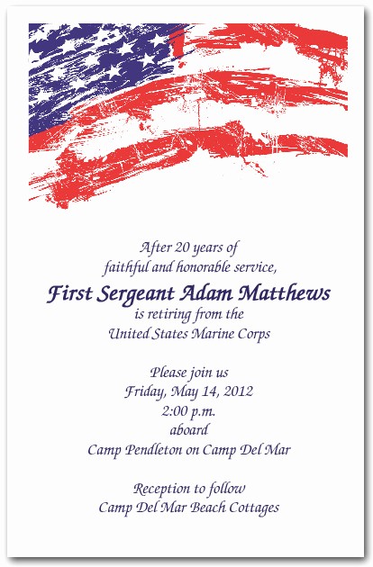 4th Of July Menu Template New Usa Flag Invitations 4th Of July Invitations Military