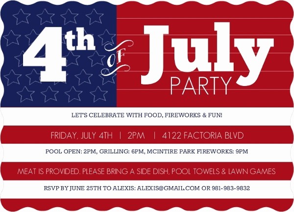 4th Of July Party Invites Fresh Fourth Of July Party Ideas themes &amp; Invitations
