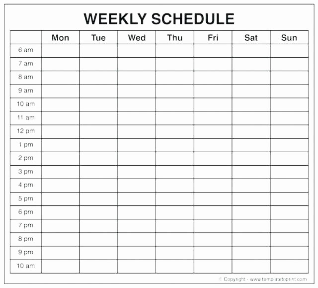 5 Day Calendar Template Word Inspirational Weekly Calendar Template Blank Printable Best Schedule