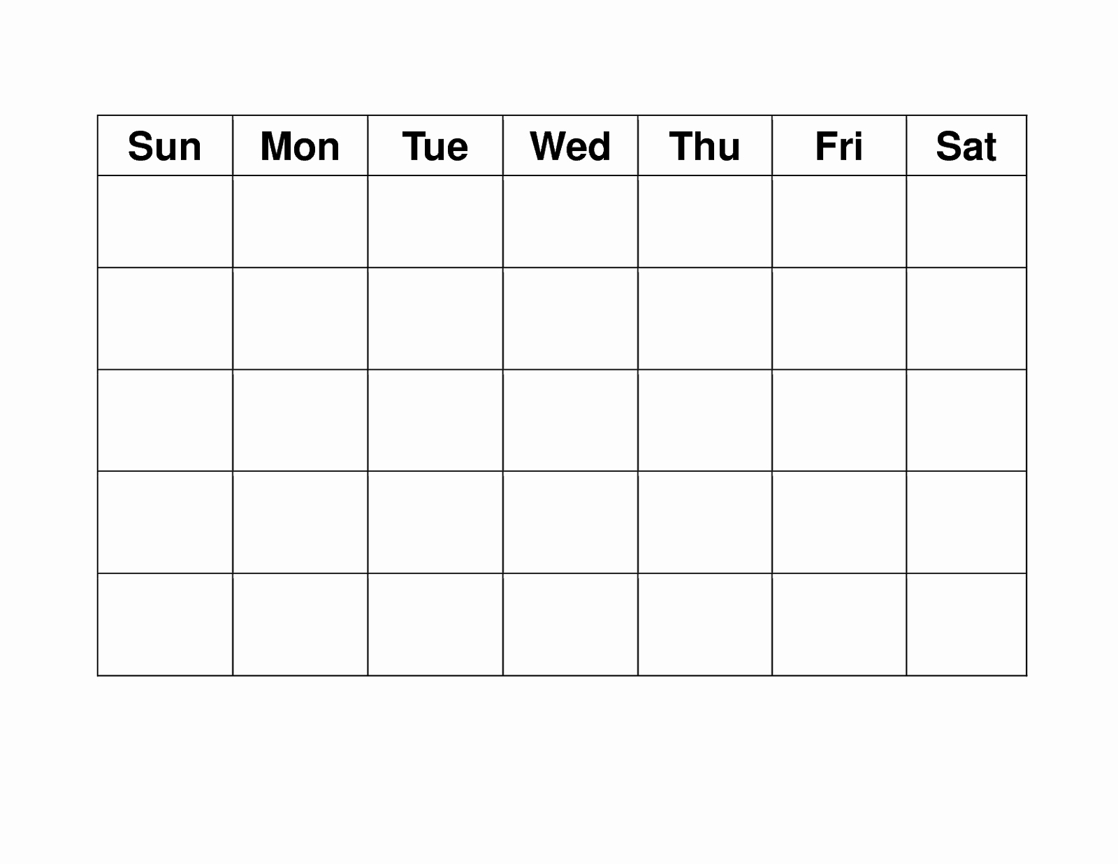 5 Day Weekly Calendar Template Lovely Blank Weekly Calendars Printable