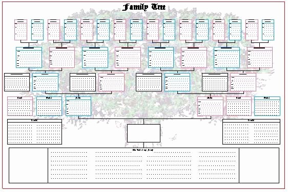 5 Generation Family Tree Template Fresh Ancestor Pedigree Chart