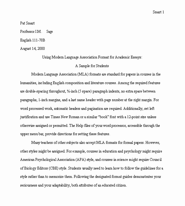 500 Word Essay Mla format Luxury Mla format Examples