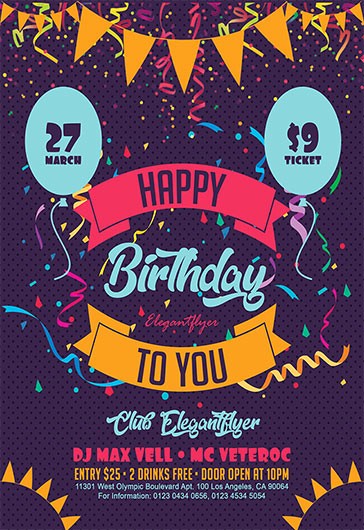 50th Birthday Flyer Template Free Inspirational Birthday Party Invitation – Flyer Psd Template – by