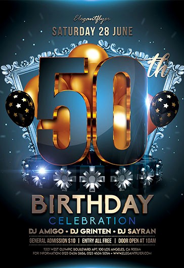 50th Birthday Flyer Template Free Luxury Free Psd Flyers Templates Premium Flyers for Shop