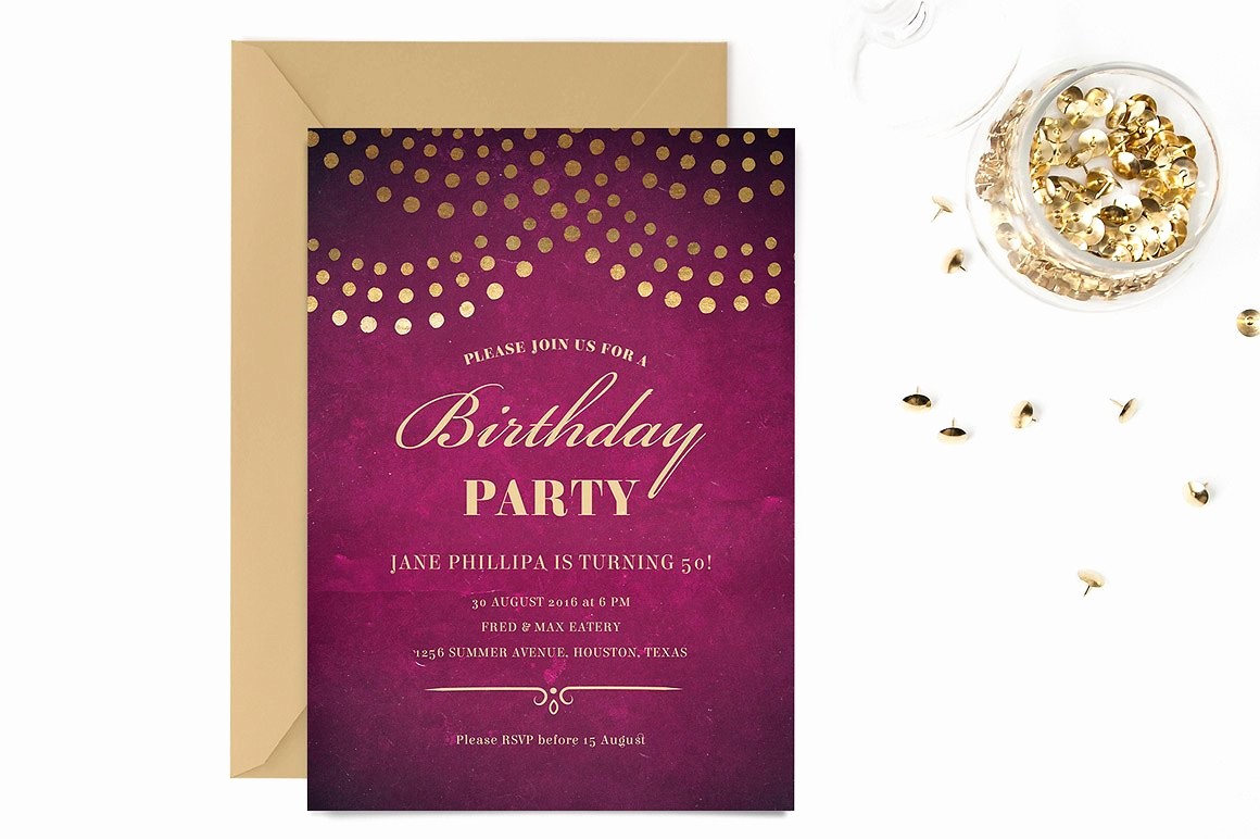 50th Birthday Flyer Template Free New Elegant 50th Birthday Party Invite Invitation Templates