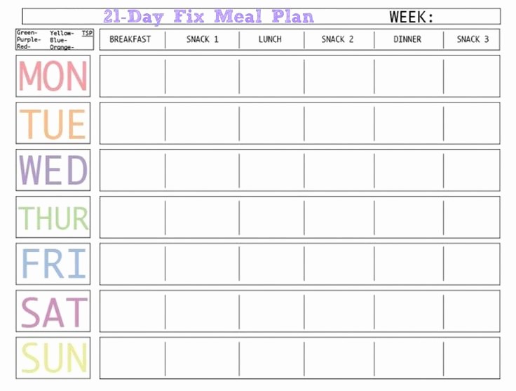 7 Day Menu Planner Template Elegant 7 Day Meal Planner Template