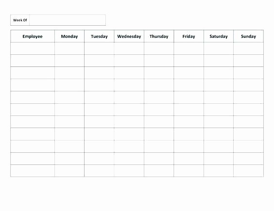 7 Day Schedule Template Excel Awesome 24 Hour Employee Schedule Template – Thalmus