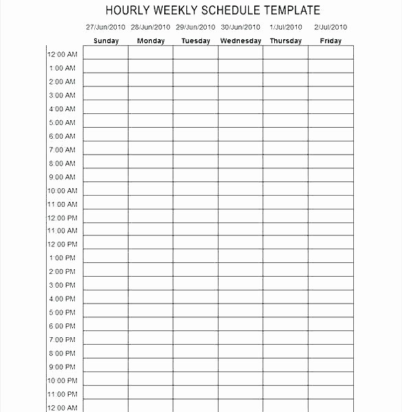 7 Day Schedule Template Excel Luxury Printable Weekly Calendar Template Free Blank 7 Day Work