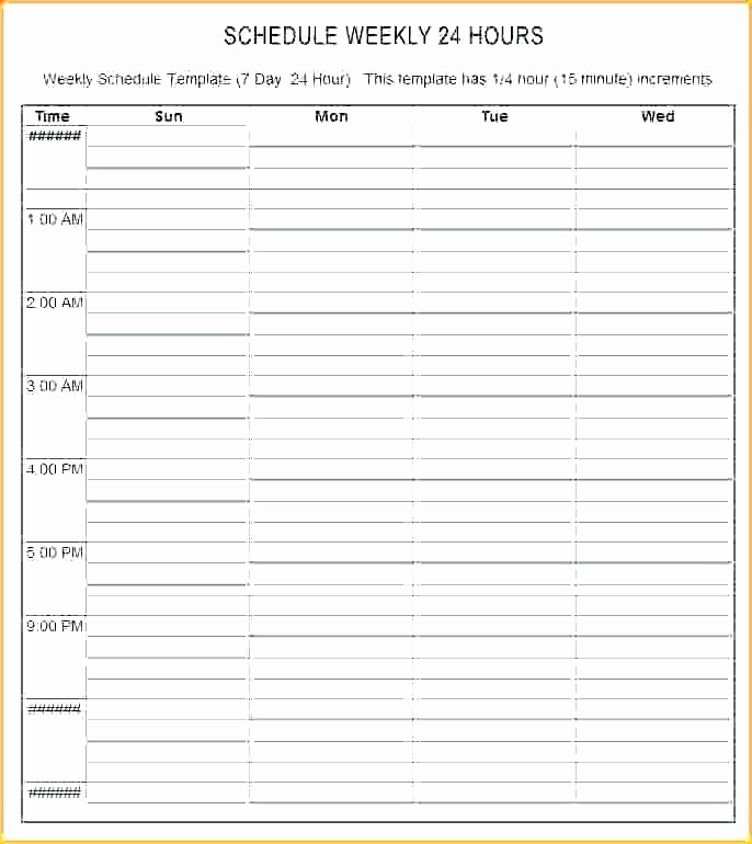 7 Day Schedule Template Excel New Template Monster Coupon Printable Blank Weekly Calendars
