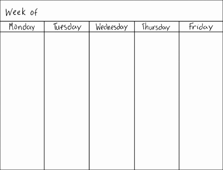 7 Day Week Calendar Template Beautiful Blank Seven Day Calendar Free Calendar Template