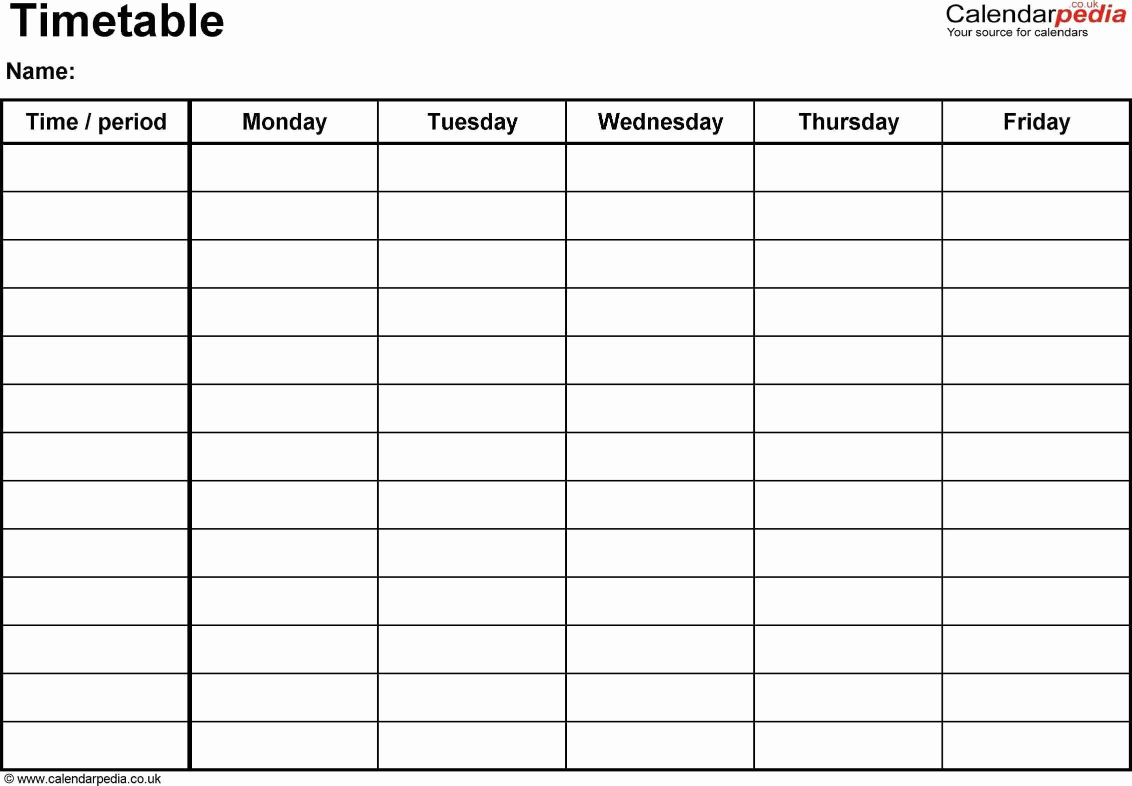 7 Day Weekly Planner Template Awesome Blank 7 Day Calendar