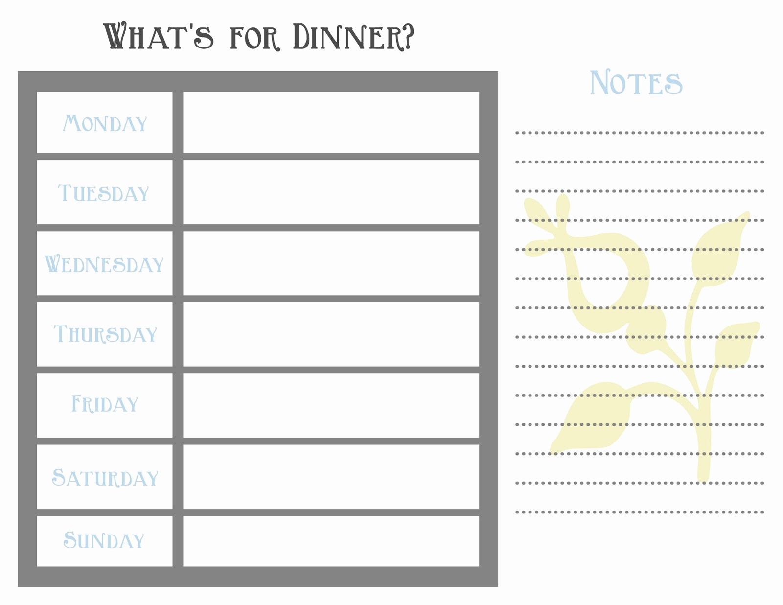 7 Day Weekly Planner Template Inspirational 7 Day Meal Planner Template