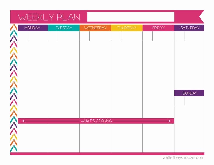 7 Day Weekly Planner Template Inspirational Best 25 Weekly Planner Printable Ideas On Pinterest