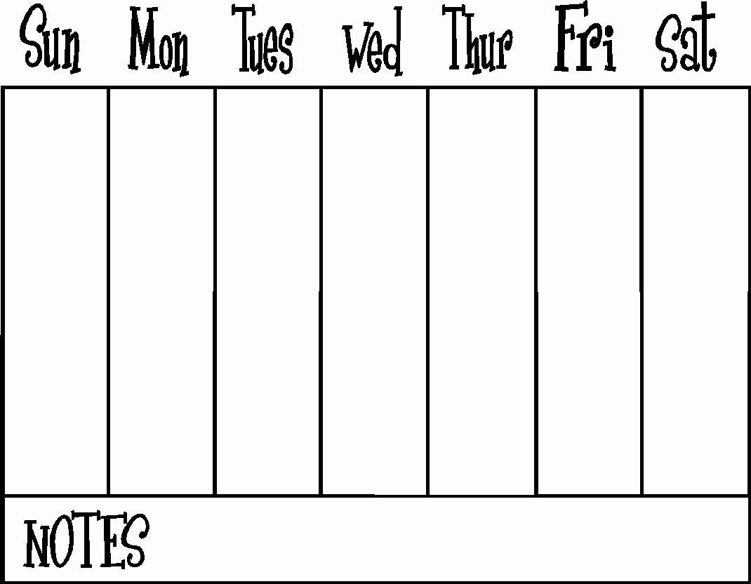 7 Day Weekly Planner Template Luxury 7 Best Of Printable Calendar Week 1 Free