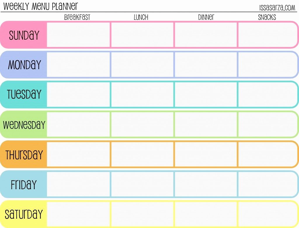 7 Day Weekly Planner Template New Pin by Debbie Erickson On organization