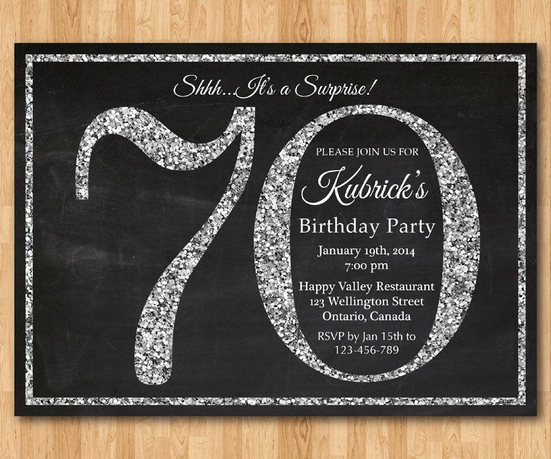 70th Birthday Invitation Templates Free Beautiful 15 70th Birthday Invitations Design and theme Ideas