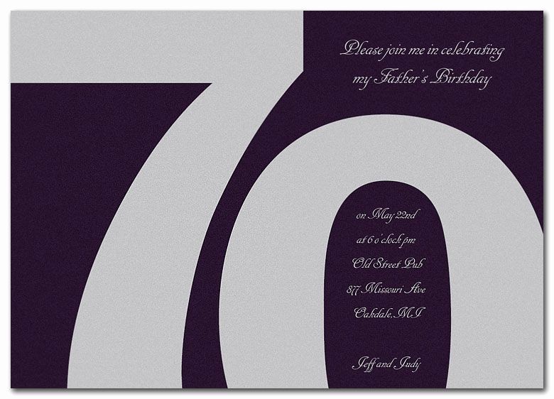 70th Birthday Invitation Templates Free Fresh 15 70th Birthday Invitations Design and theme Ideas