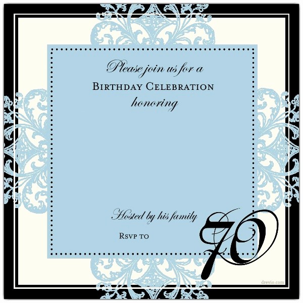 70th Birthday Invitation Templates Free Fresh 70th Birthday Party Invitations Wording