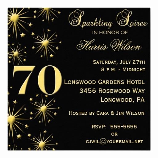 70th Birthday Invitation Templates Free Inspirational 70th Birthday Party Invitations Crafts