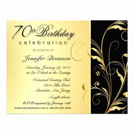 70th Birthday Invitation Templates Free Unique 70th Birthday Surprise Party Invitations