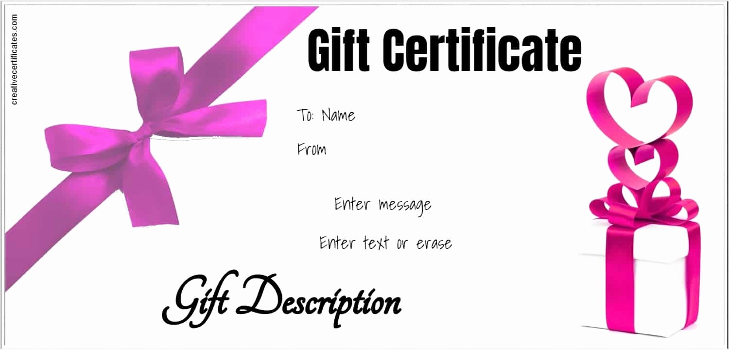 A Gift for You Template Elegant Free Gift Certificate Template 50 Designs
