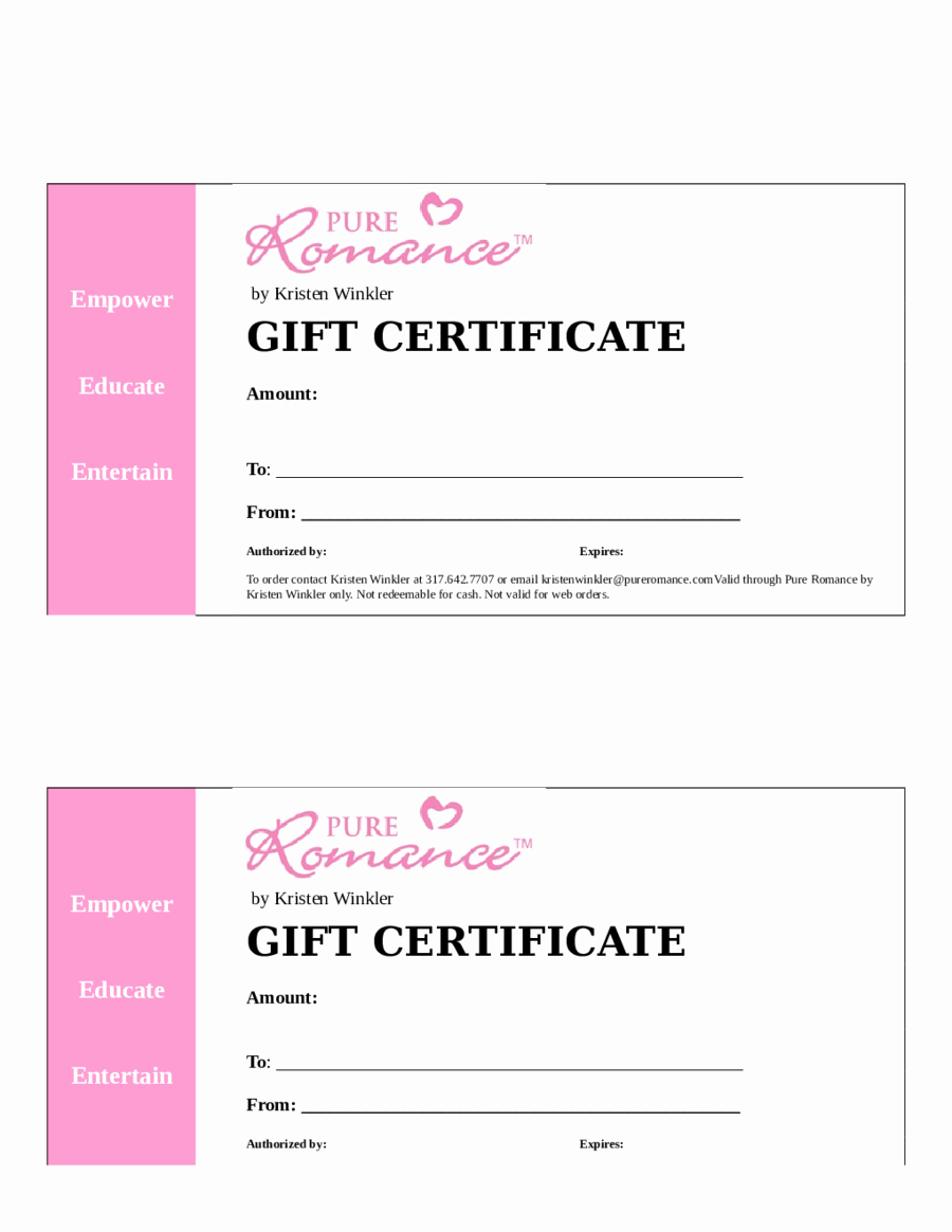 A Gift for You Template Inspirational 2018 Gift Certificate form Fillable Printable Pdf