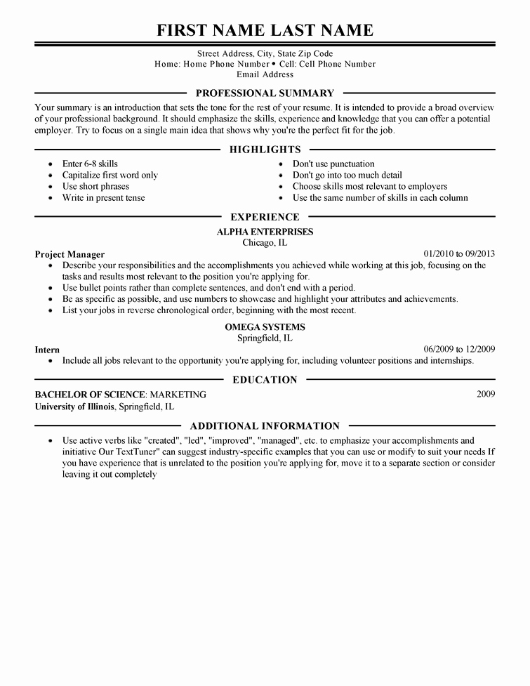 A Template for A Resume Awesome Management Resume Templates to Impress Any Employer