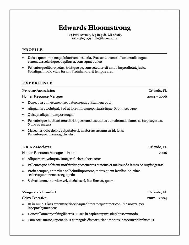 A Template for A Resume Elegant 25 Best Professional Resume Examples for Your Next Job