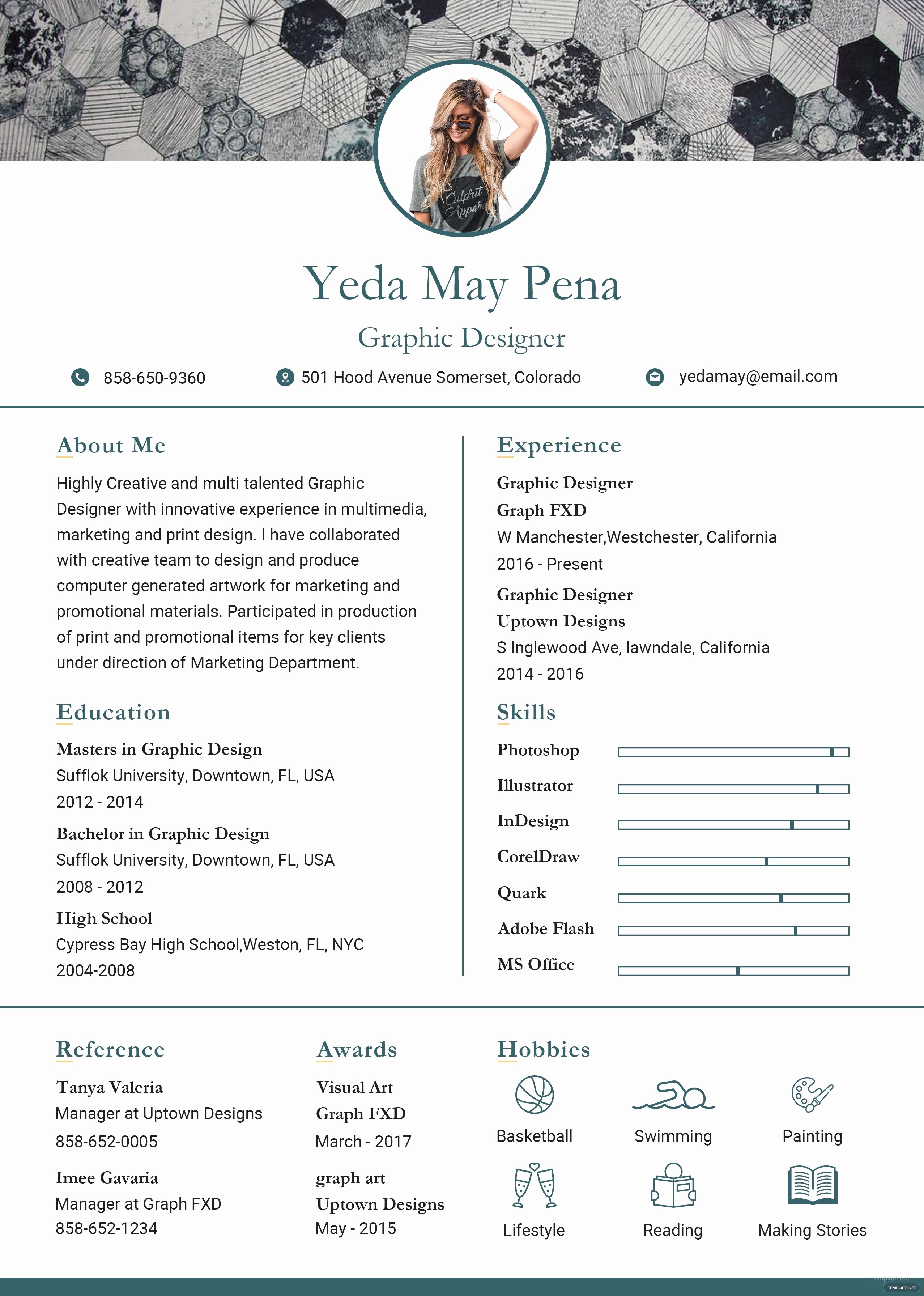 A Template for A Resume Elegant Free Modern Resume and Cv Template In Adobe Shop