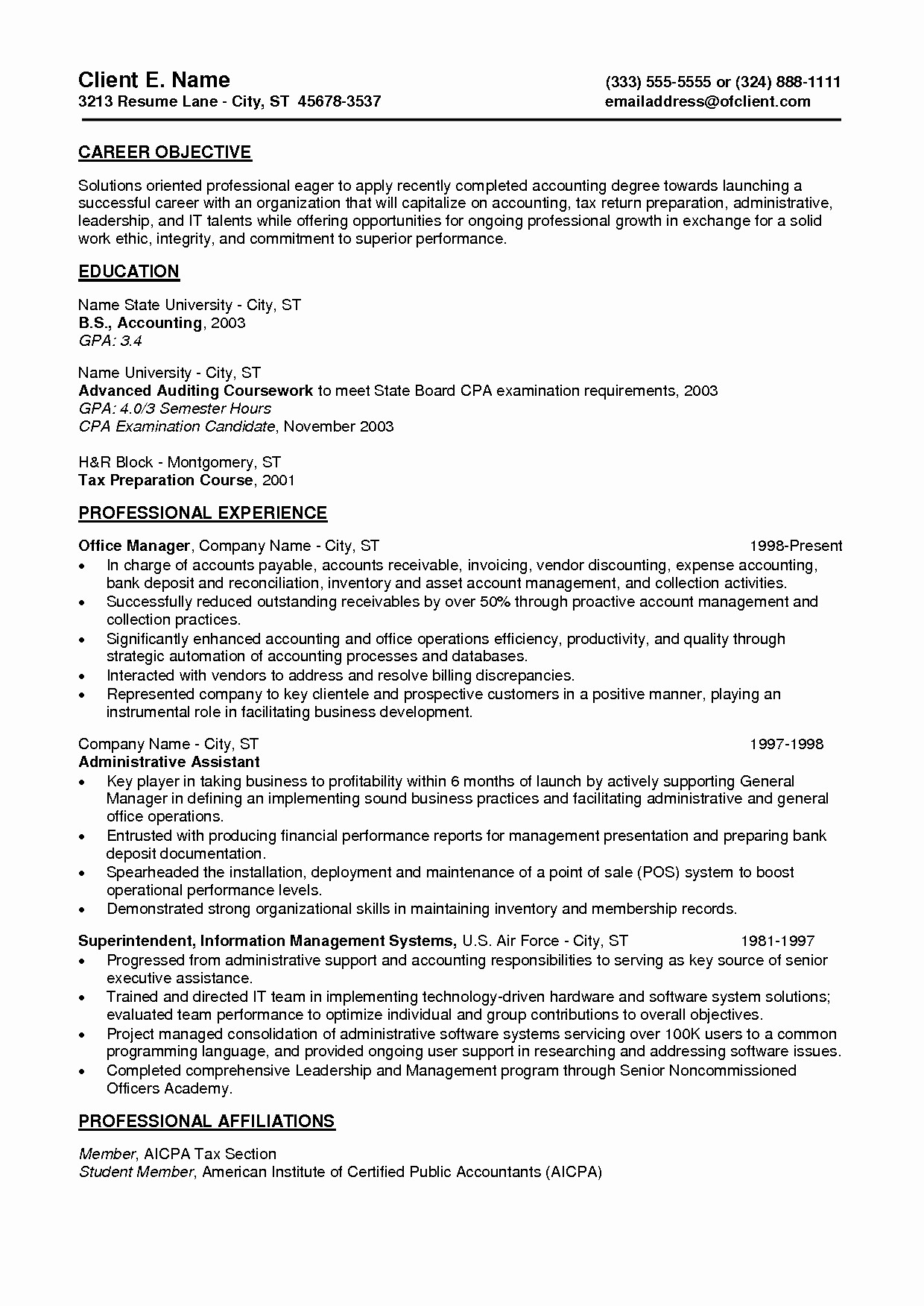 A Template for A Resume Luxury Arborist Resume