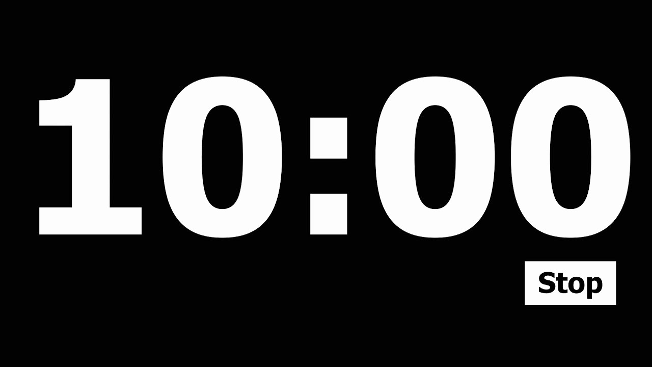 A Timer for 1 Minutes Unique 10 Minute Countdown Timer