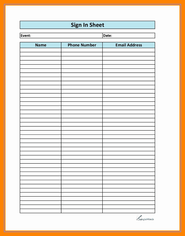 Aa Sign In Sheet Printable Awesome Printable Aa Sign In Out Sheet to Pin On