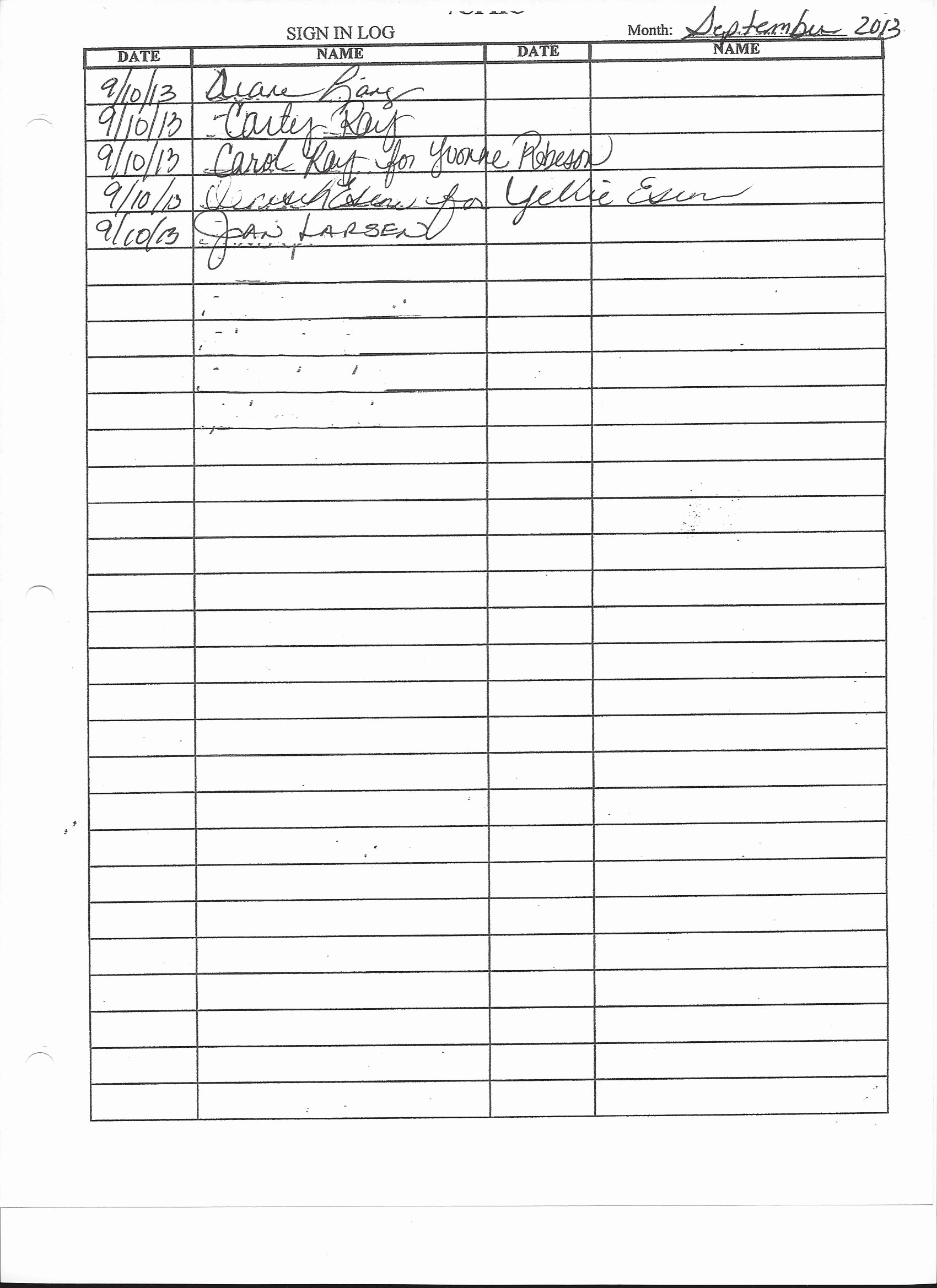 Aa Sign In Sheet Printable Fresh attendance Sign In Sheet Bamboodownunder