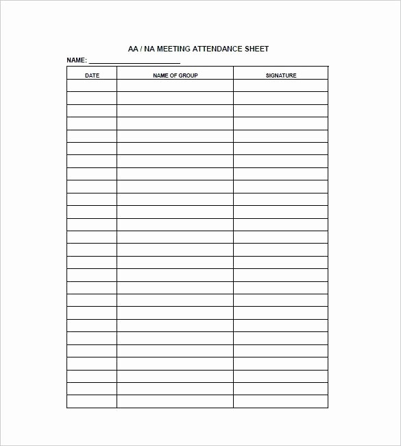 Aa Sign In Sheet Printable Luxury Visitor Sign In form Meeting attendance Sheet Aa Free and