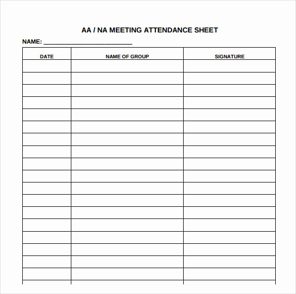 Aa Sign In Sheet Template New attendance Sheet Templates 10 Download Free Documents