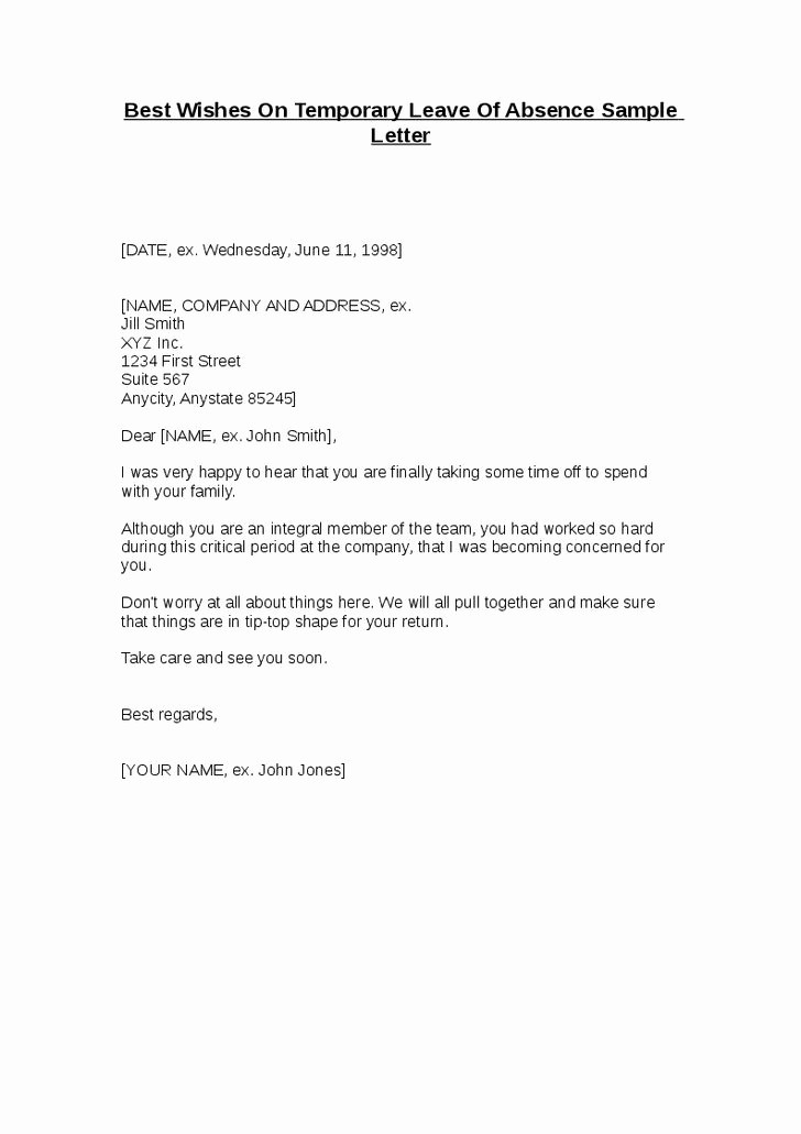 Absence From School Letter Template Elegant the 25 Best Letter Of Absence Ideas On Pinterest