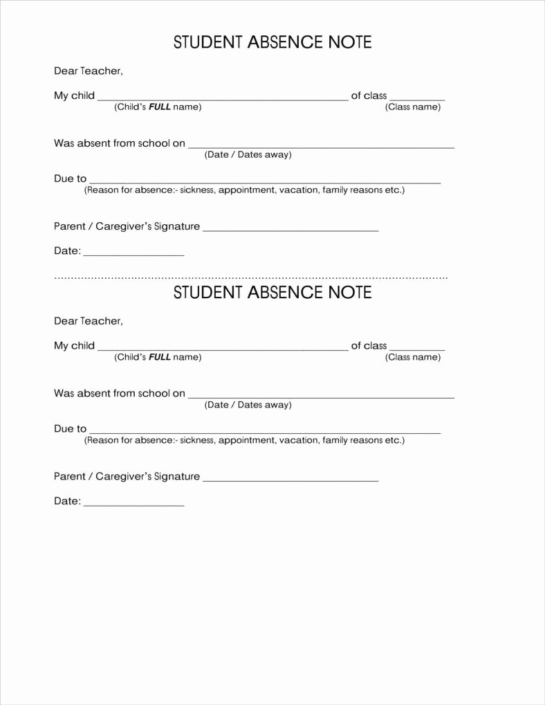 Absence Note for School Example Fresh How to Make A School Note