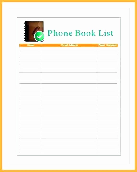 Address Book Online Free Download Elegant Telephone Book Template Phone Excel Address Contact