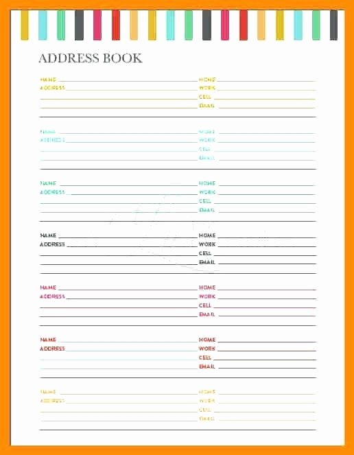 Address Book Template Google Docs Lovely Picture Book Template Printable Free Phone Book Template