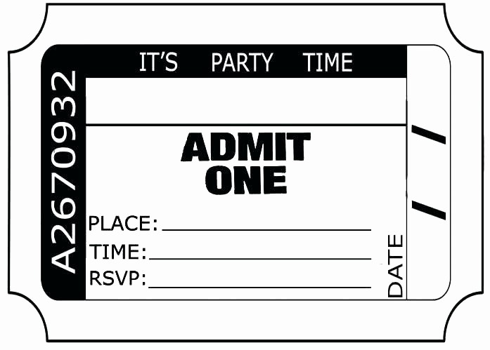 50 Admit One Movie Ticket Template 
