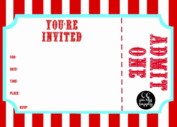 Admit One Ticket Invitation Template Beautiful 25 Of Carnival Admit E Ticket Template