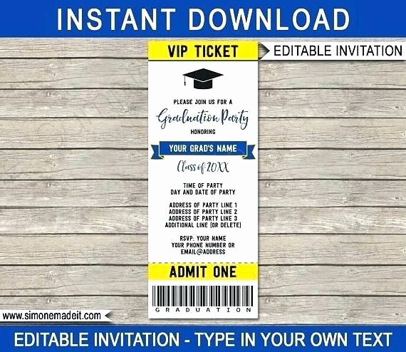 Admit One Ticket Invitation Template Beautiful Ticket Birthday Invitations Tickets Admit E Party Circus