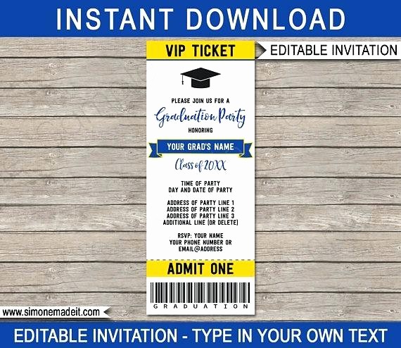 Admit One Ticket Invitation Template Fresh Free Printable event Ticket Templates Admit E Invitation