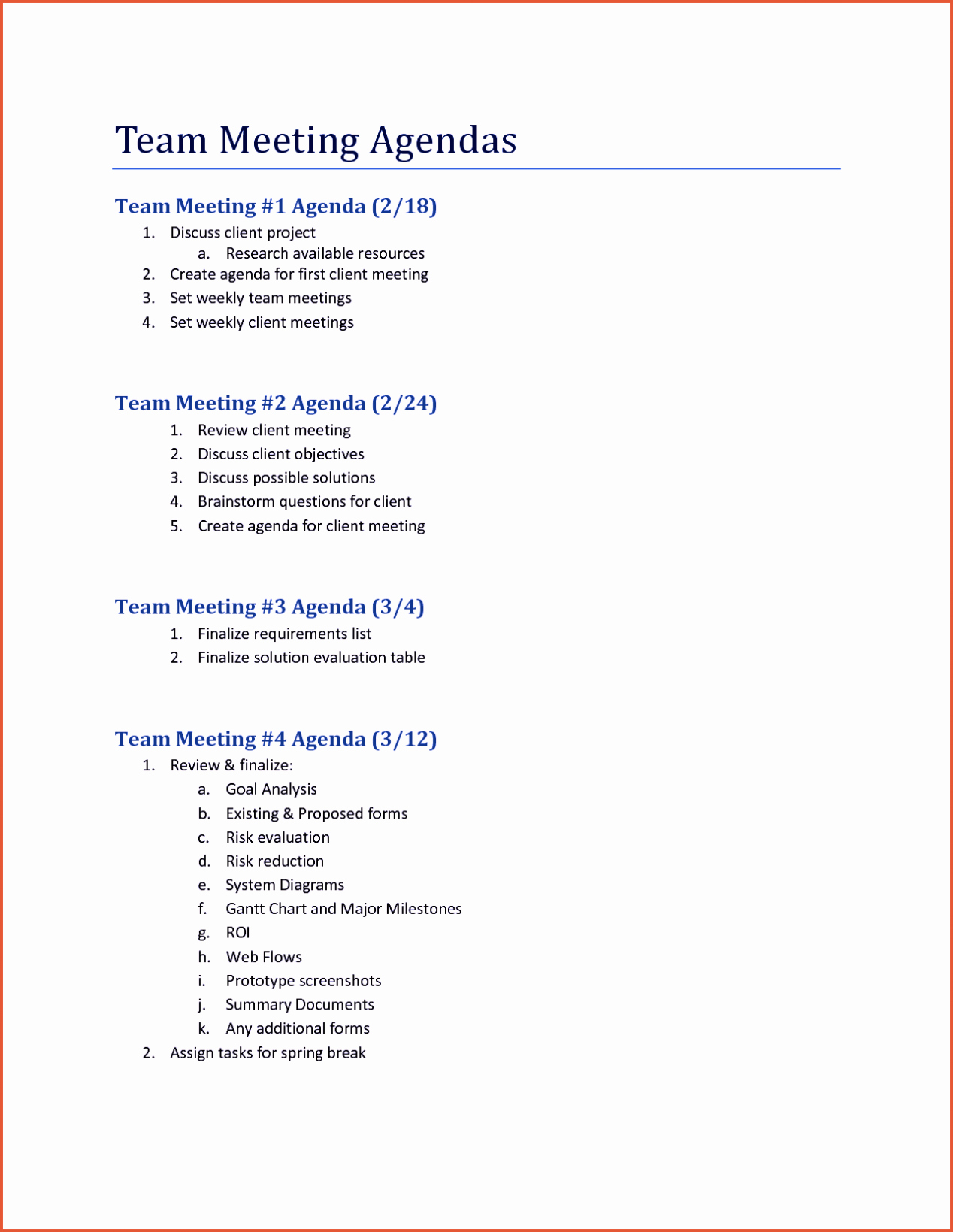 Agenda format for A Meeting Best Of Staff Board &amp; Team Meeting Agenda Template Word Excel