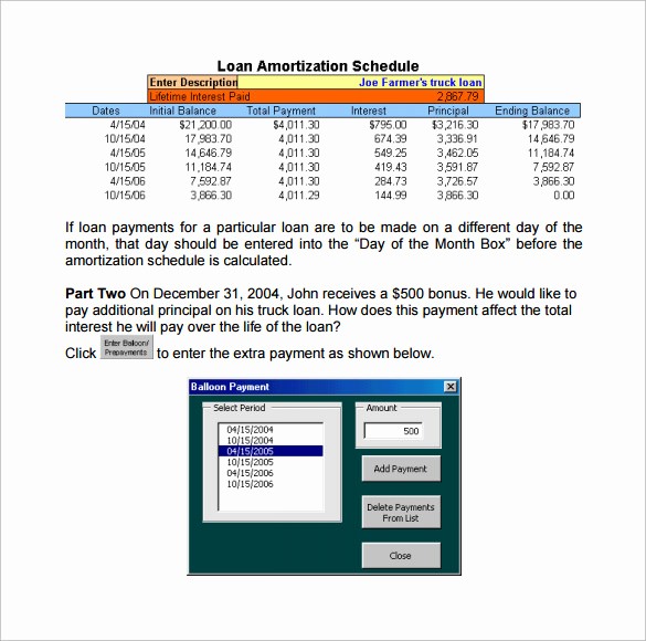 Amortization with Balloon Payment Calculator Fresh 9 Loan Amortization Calculator Templates to Download
