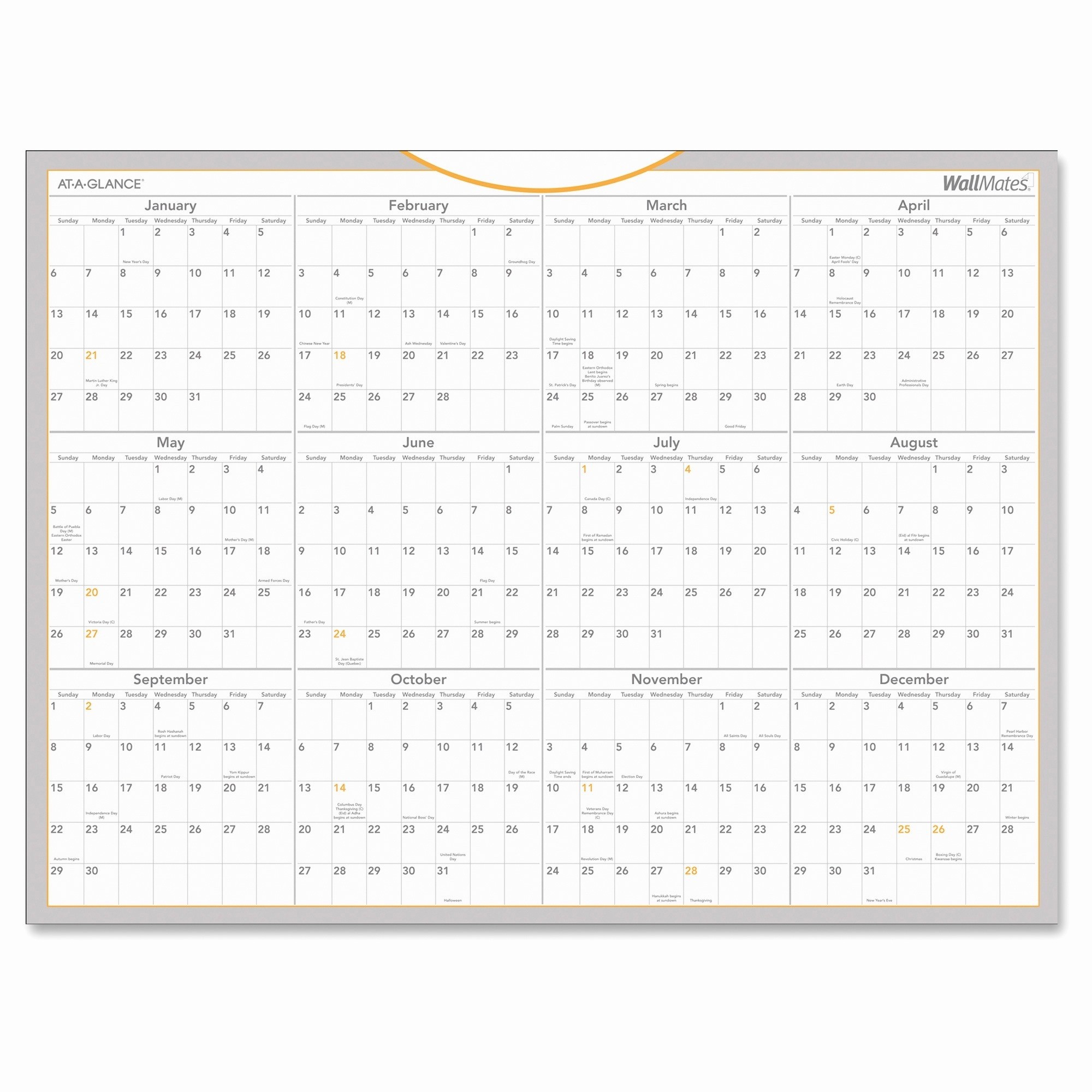 Annual Calendar at A Glance Best Of at A Glance Wallmates Dry Erase Yearly Wall Calendar Ld