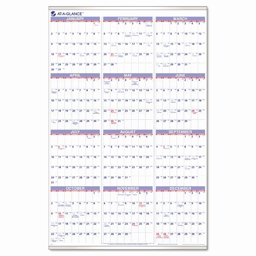 Annual Calendar at A Glance Lovely at A Glance Yearly Wall Calendar Fice Supplies