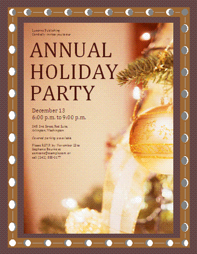 Annual Holiday Party Invitation Template Awesome Invitation Samples