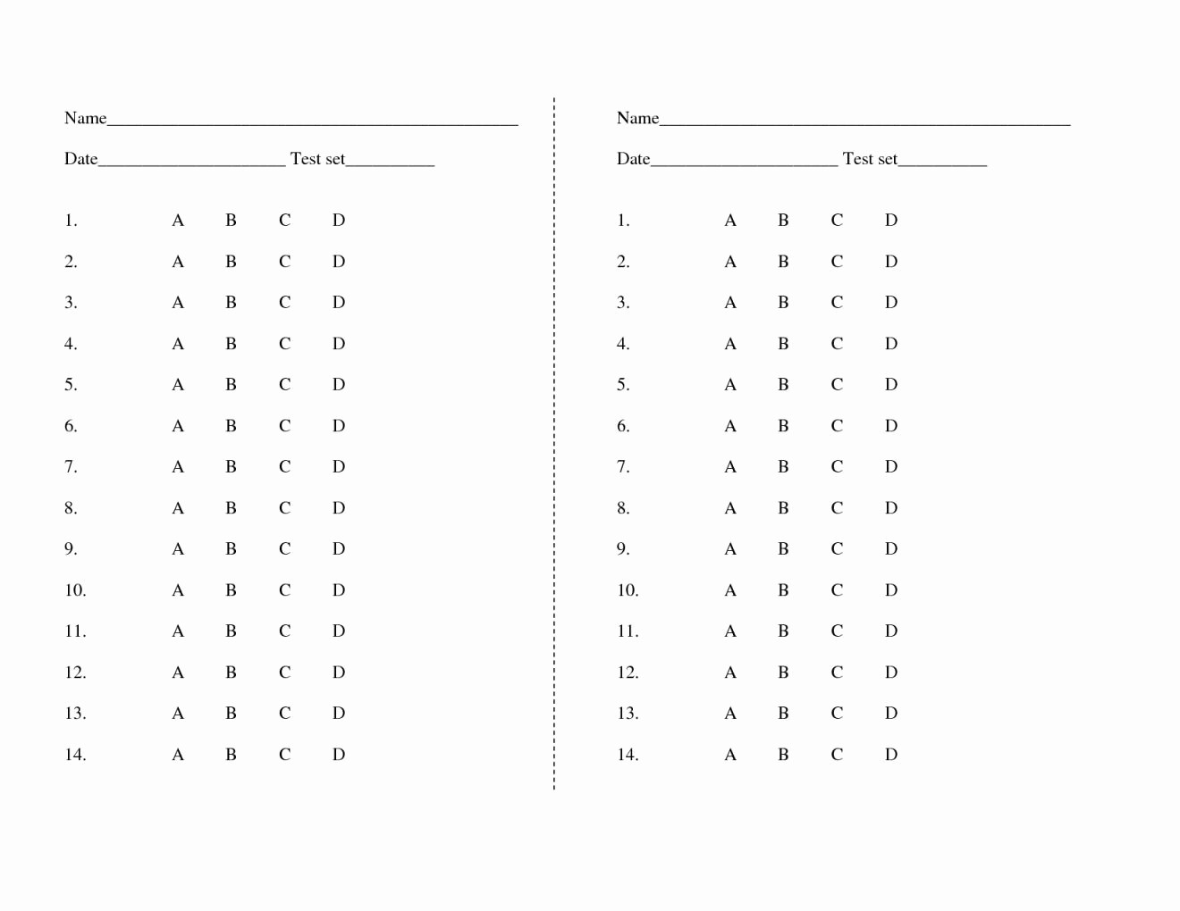 Answer Sheet Template Microsoft Word Unique 92 Answer Sheet Template 1 100 Adding Subtracting Three